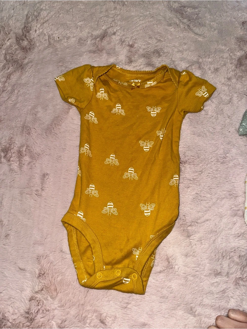 Carter's 3-Pack Bodysuits in Mustard, Cream & Sage